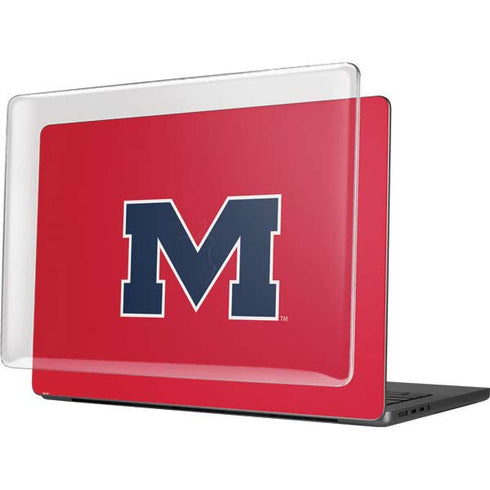 University of Mississippi Ole Miss Logo Red MacBook Pro 14in (2021-24) Case plus Skin